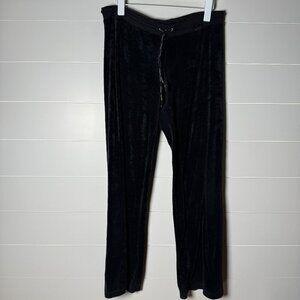 Bisou Jeans Velour Pants Black Size Large